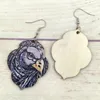 Boucles d'oreilles pendantes d'automne pour femmes, bijoux uniques en bois pour Thanksgiving, vente en gros