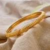 Bangle Gold Plated Dubai Color Bangles for Women Armband Luxury Arabiska bröllopsmycken