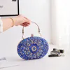 Evening Bags Green Small Women's Handbags Luxury Designers Round Crossbody Bag 2023 Crystal Clutch Party Wallets For Weddings Diamond