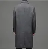 Misto lana da uomo Cappotto da uomo monopetto in misto lana stile britannico Cappotto lungo trench Abbigliamento maschile Trench classico business casual 231101