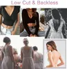 Bras Sexy Women Lingerie Push Up Bra Backless Plunge Brassiere Open Back Wedding Underwear Invisible Seamless Deep U Low Cut 231031