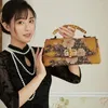 Evening Bags Fashion Retro Print Design Ethnic Style Handbag Luxury High Quality Cheongsam Chain One Shoulder Crossbody Bag