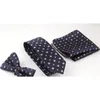 Bow Ties Floral Tie Set Bow Ties Navy Gravata Slim Jacquard Men slipsar Orange Florals Brand Ties With Pocket Squares Floral Tie Set 231031