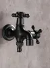 Bathroom Sink Faucets Brass Black Faucet Washing Machine Mop Taps Toilet Corner Tap Garden Outdoor Mixer Double Using