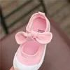 Sneakers Children Shoes Girls Canvas Shoes Fashion Bowknot Comfortable Kids Casual Shoes Sneakers Toddler Girls Princess Shoes 21-35 230331