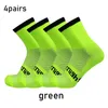 Sports Socks 4Pairs/Set Cycling Sports Socks bekväma andningsbara pro cykelstoppstrumpor utomhus mountainbike strumpor calcetines ciclismo 231101