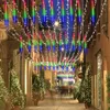 Cordas 2 pcs Solar LED Chuva de Meteoros Chuva Luz À Prova D 'Água Luzes Ao Ar Livre Garland Street Ramadan Decoração de Casamento Navidad