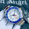 Yacht-watches Gold Men Mechanical Master Watch Luxury Automatic Sapphire scratchproof blue crystal ceramic crystal ceramic world time movement men watchs