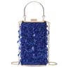 Bolsas de compras Moda Crystal Blue Clutch Bags