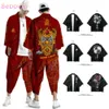 Ethnic Clothing 20 Styles Suit Plus Size S-3XL Loose Chinese Japanese Samurai Harajuku Kimono Cardigan Women Men Cosplay Yukata Tops Pants Set 230331