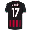 2024 Nieuwe AC Milans Ibrahimovic voetbal jerseys 23 24 25 Giroud Rafael Lea Kids Kit volledige set Maglia thuis weg 3e derde 4e doelman voetbalhirt uniform groen goud