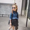 Abiti da ragazza Ragazze coreane Filato Abito in denim Moda per bambini Casual 2-7 anni