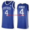 Koszykówka Kentucky Wildcats College 5 Malik Monk Jerseys 0 Deaaron Fox 30 Julius Randle 24 Eric Bledsoe 4 Rajon Rondo Hafdery NCAA Niestandardowy numer nazwy