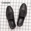 Abendschuhe CHNMR-S Modische Schuhe für Herren aus echtem Leder Freizeit Bequeme Slip-on-Trendprodukte schwarz 231101