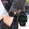 Wristwatches OFNS Top Multifunctional Electronic Wrist Watch Outdoor Sports Timer Men Clock 2023 Fashion Relogio Masculino