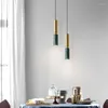 Lámparas colgantes, lámpara nórdica para dormitorio, candelabro pequeño, moderno, sencillo, para comedor, barra de luz, mostrador, tienda, ventana, mármol, Drolight individual