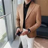 Ternos masculinos blazers para homens fino ajuste noivo terno de casamento jaquetas cor pura clássico dos homens jaqueta casual negócios lazer smoking vestido