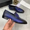 P MM 2023 Leder Casual Männer Schuh Mode Herren Wohnungen Runde Kappe Bequeme Büro Männer Kleid Schuhe Plus Größe 38-45 11 PM9B