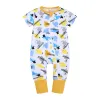Yeni Moda Bebek Romper Tulum 0-24 Ay Kısa Kollu Çocuk Tulumları Baskı Bebek Yük atıcıları Yaz Giysileri