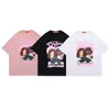 Hip Hop Men's T-shirts Cartoon Couple Print Streetwear O-Neck Fashion College Style Cotton Cozy Oversized Tops Tees Summer