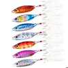 Baits Lures Appâts leurres 10 pièces gabarit en métal leurre de pêche poids 10G-40G pêche à la traîne appât dur matériel de bar truite gabarits gabarits eau salée Dro Dhrzl