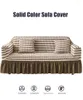 Stol täcker 2023 Light Luxury Seersucker Tyg Sofa Cover All-Inclusive Non-Slip Combination Korean Slipcover Four Seasons Universal