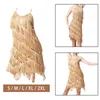 Rokken Dames Flapper Jurk Spaghettibandjes Ballroom Samba Danskostuum Voor Club Party Festival Vakantie