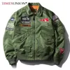 Мужские куртки весна-осень мужские тонкие армейские зеленые мотоциклетные Ma1 Pilot Air Мужская куртка-бомбер с вышивкой и лацканами AllMatch 231031