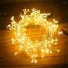 Snaren USB Kerstclusterlicht met afstandsbediening Buiten Led Voetzoeker Fee Koperdraad String Voor Feest Kerstboom Decor