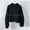 Womens Yoga Hoodie Oversized Fl-Zip Taille Lengte Jassen Sweatshirts Zachte Duimgaten Vrijetijdsjas Drop Delivery Dhsgd