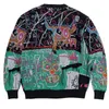 Men s Jackets Quality V Neck Knitted Cardigan Men Women Hip Hop Full Graffiti Jacquard Color Matching WACKO MARIA Sweater Coat With Tag 231101