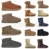 Tazz Slipper Platform Schoenen Tasman Slippers Designer Laarzen Dames Zwart Bruin Kastanje Australië Booties Winter Ultra Bont Pluizige Mini Boot