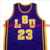 Maillot de basket-ball LSU College DANIEL Pete 7 Maravich maillot de retour maille cousue broderie sur mesure taille S-5XL