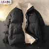 Heren Down Parka 2023 Oversize Winterjas Streetwear Puffer Mannen Effen Kleur Gewatteerde Jas Vrouwen Warme Fleece Parka Man 231031