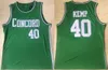 Lycée Concord Academy Jersey 40 Shawn Kemp Chemise de basket-ball College University All Ing Team Couleur Vert pour les fans de sport Respirant Pur