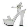 Sandali Donna 14CM Piattaforma con tacco alto 2023 Scarpe da sposa sexy Lady Steel Tube Dancing