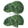 Decorative Flowers Wreaths Decorative Flowers 23Cm Artificial Ceiling Boxwood Topiary Plants Balls For Indoor Outdoor Garden Wedding Dh8Qn