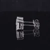 Starsgem Classic and Simple Pt950 Princess Cut 5.5*5.5mm Moissanite Diamond Stud