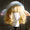 Berets Oryginalny design owce ucha pluszowe beret jagnięcy wełna lolita ręcznie robiona 231031