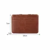 Card Holders Mini Small High Quality Bank Ultra Thin Cash Holder Money Pouch Leather Wallet Purse