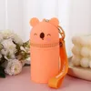 Monedero de Gel de sílice, bolsa de almacenamiento cilíndrica, bolsa de almacenamiento portátil para auriculares, llavero de silicona para niños, monedero de 5x9cm