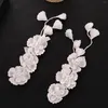 Hair Clips Korean Flower Ear Hanging Band Bridal Wedding Headband Pography Headwear Accessories Bridesmaid Gift Wholesale