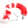 Adult Toys 40cm Tail Anal Plug Sexy Plush Cat Ears Headbands Set Butt Plug Tail Erotic Cosplay Sex Toys for Women Anal Masturbating 231101