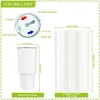 30oz Sublimation Stainless Steel Coffee Tumblers Sublimation Stainless Steel Blanks Bulk,Wall Vacuum Insulated Travel Mug with Shrink Wrap Films i1020 JJ 11.1