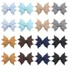 Accessoires de cheveux 16pcs 3,5 pouces arcs pour filles ruban gros-grain clips métalliques barrettes bébé