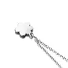 Simple Dog Paw Pendant Couple Necklaces Women Mens Stainless Steel Fashion Jewelry for Neck Christmas Gifts for Girlfriend Wholesale
