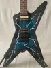 Chitarra elettrica modello Dimebag Signature di fascia alta personalizzata Dual Swing Vibrato, pannello blu scuro