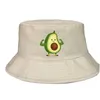 Berets Avocado Print Fisherman Cap Panama Street Side Seaside Beach Tourism Bucket Hat Driver's Simple Style