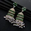 Boucles d'oreilles pendantes tendance en forme de lanterne pour femmes, bijoux de mariée de dubaï, cadeau de fête de mariage, E9800