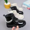 Botas meninas tornozelo botas outono inverno moda linda princesa pérola antiderrapante desempenho crianças botas crianças menina shose 231123